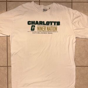 Blue 84, White UNC Charlotte Men’s T-shirt, Size XLarge